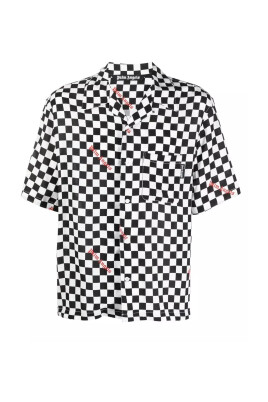 checkered-pattern-short-sleeve-shirt
