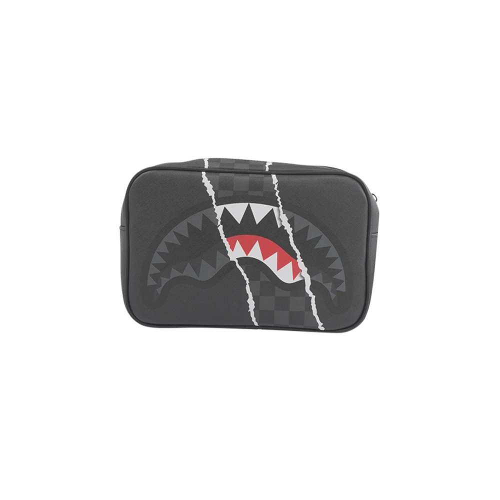 Borsa Shopping Sprayground Center Rip Revealing Gray Check Toiletry Brick Uomo Unica - Immagine 4