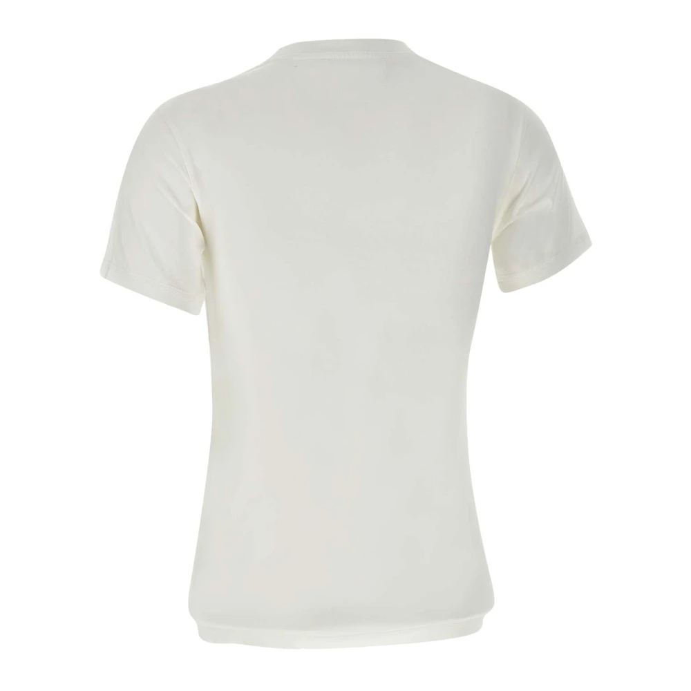 Victoria Beckham Wit Katoenen T-shirt met Logo White Dames