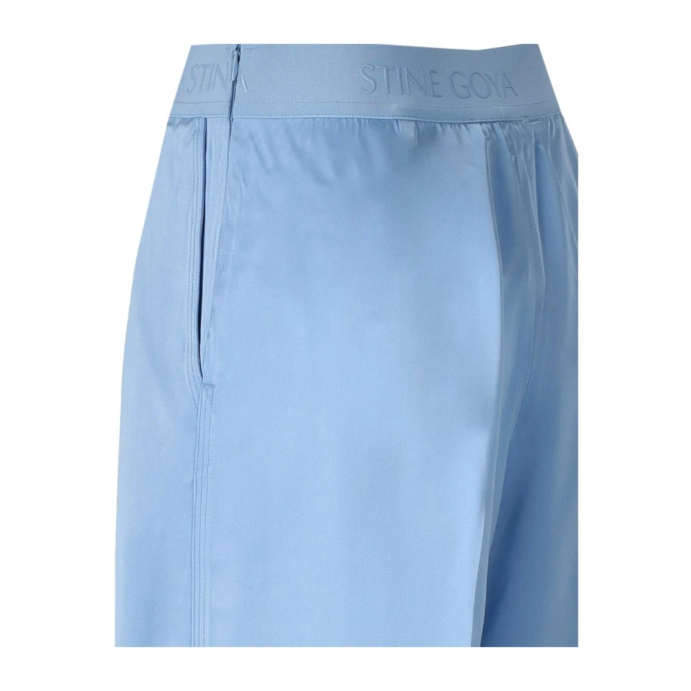 Stine Goya Wide Trousers Blue Dames