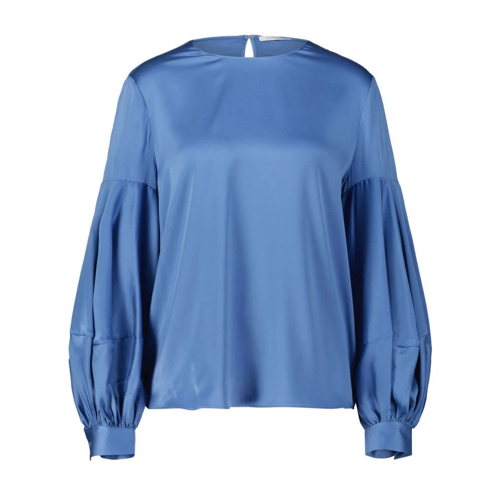 Herzen's Angelegenheit Zijden blouse met elegante Biedermeier-mouwen Blue Dames