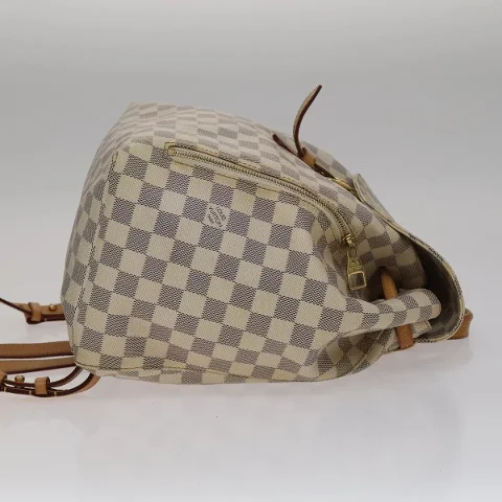 Louis Vuitton Vintage Pre-owned Canvas backpacks Beige Dames