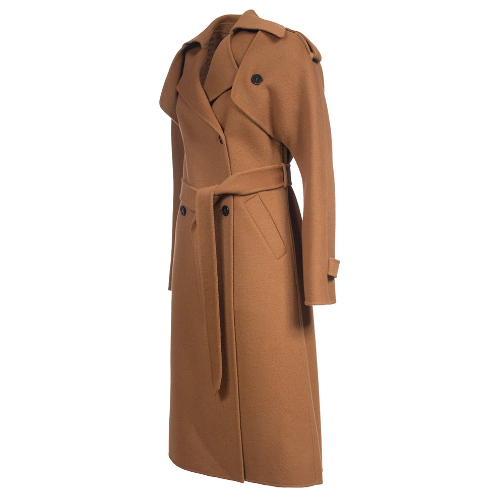 Ermanno Scervino Wollen Capejas met Riem Brown Dames