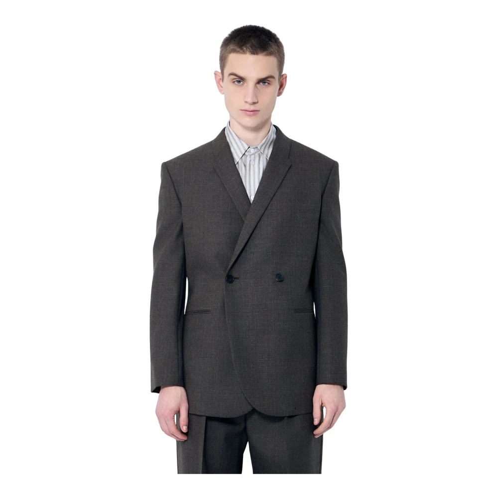 The Row Wollen Single-Breasted Blazer Brown Heren