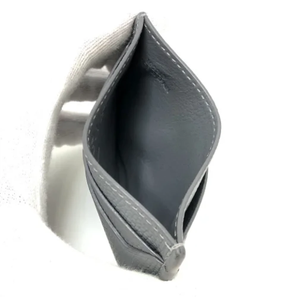 Loewe Pre-owned Leather wallets Gray Dames