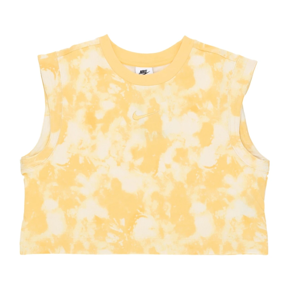 Nike Wave Dye Crop Tank Top Yellow, Dam