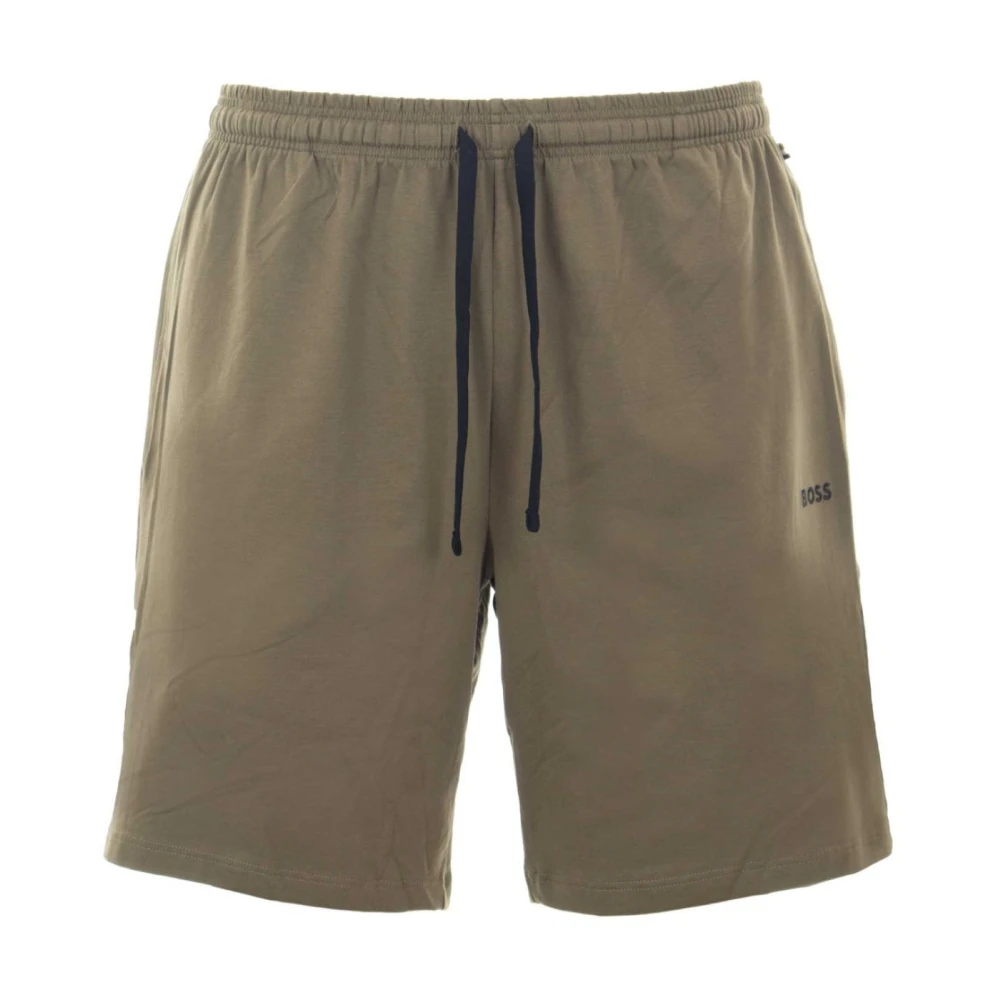 Hugo Boss Stretch katoenen casual shorts Beige Heren