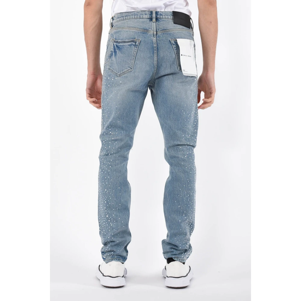 Purple Brand Vintage Crystal Denim Jeans Blue Heren
