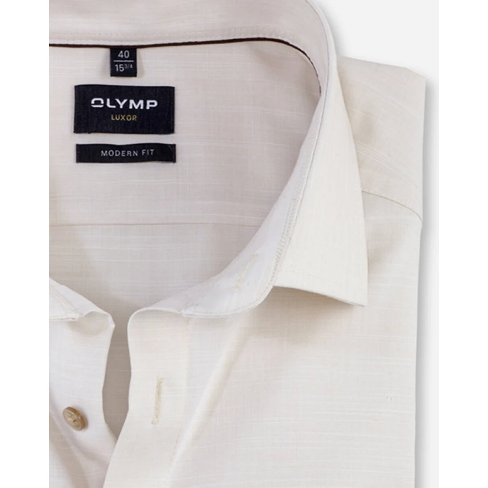 Olymp Overhemd 124454 Stijlvol Hemden Beige Heren