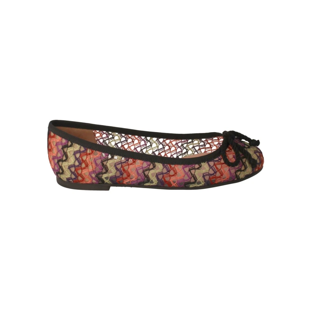 Pretty Ballerinas Women's Pink Multicolor Ballet Flats