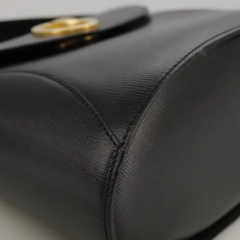 Dior Vintage Pre-owned Leather handbags Black Dames