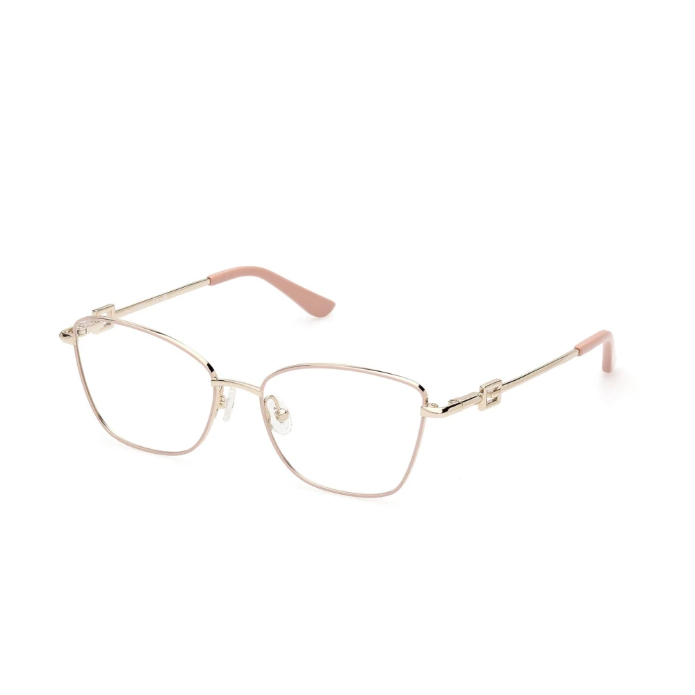 Guess Pink Square Metal Glasses - Female - Glasses - 54 Mm - Accessories