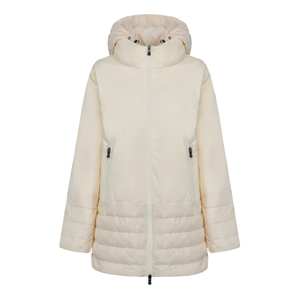 People of Shibuya Korte Parka van Mat Polyester met Donsveren Vulling Beige Dames