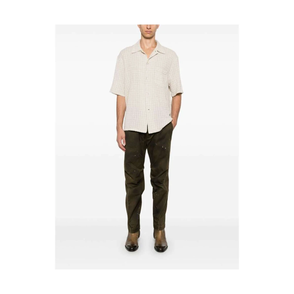 Dsquared2 Olijfgroene Verfspatbroek Green Heren