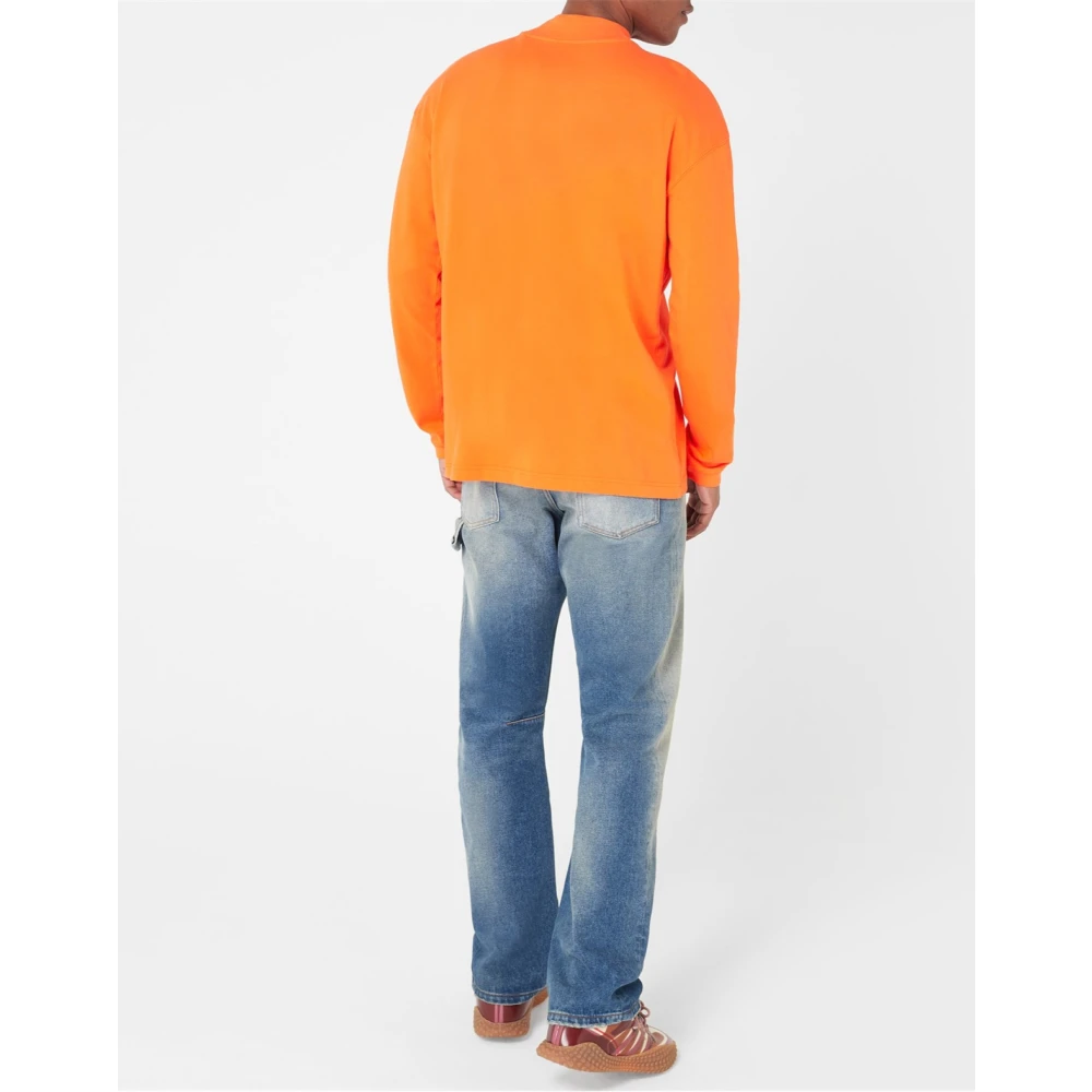 Heron Preston Logo Turtleneck Sweatshirt in Levendig Oranje Orange Heren