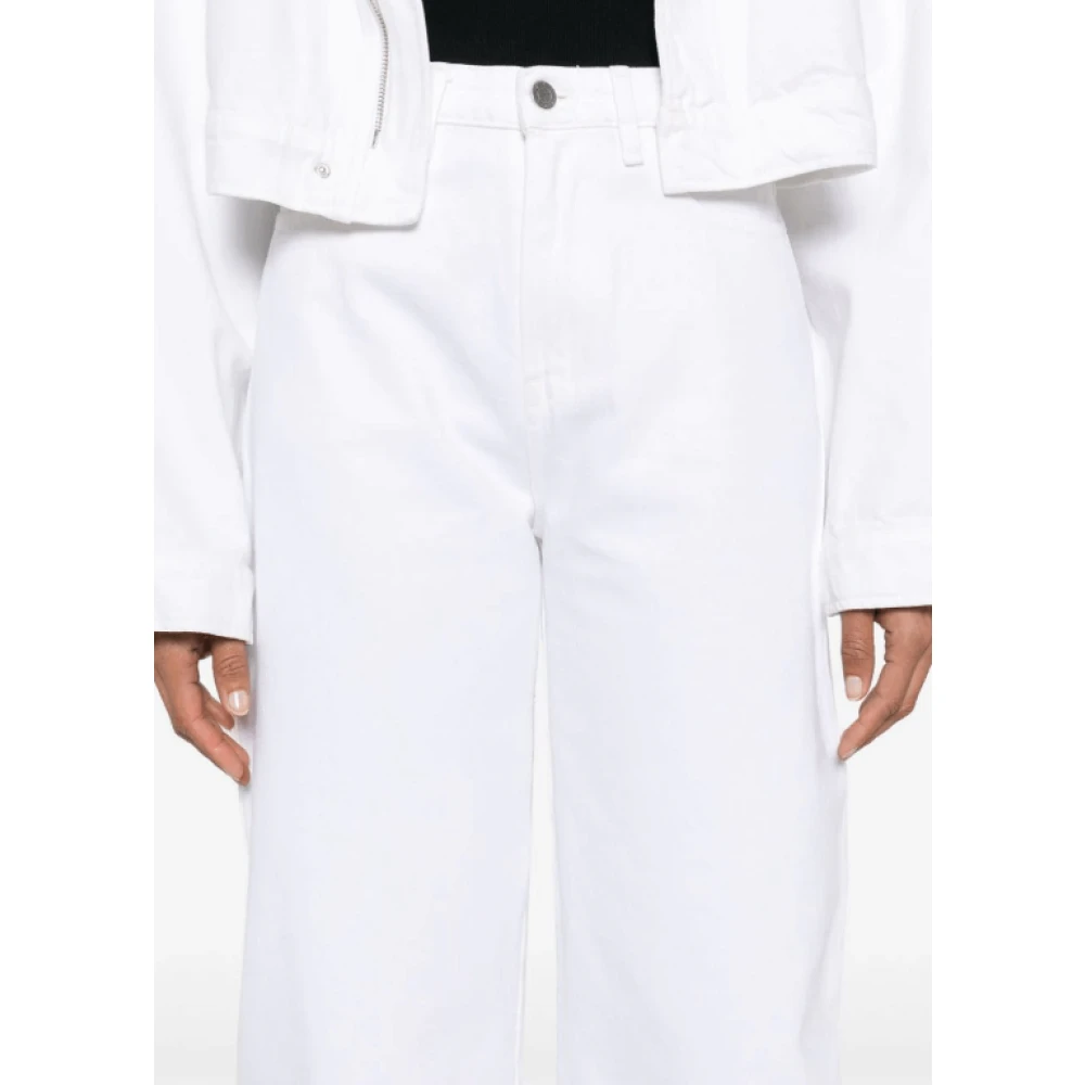 Khaite Witte Tapered Denim Jeans White Dames