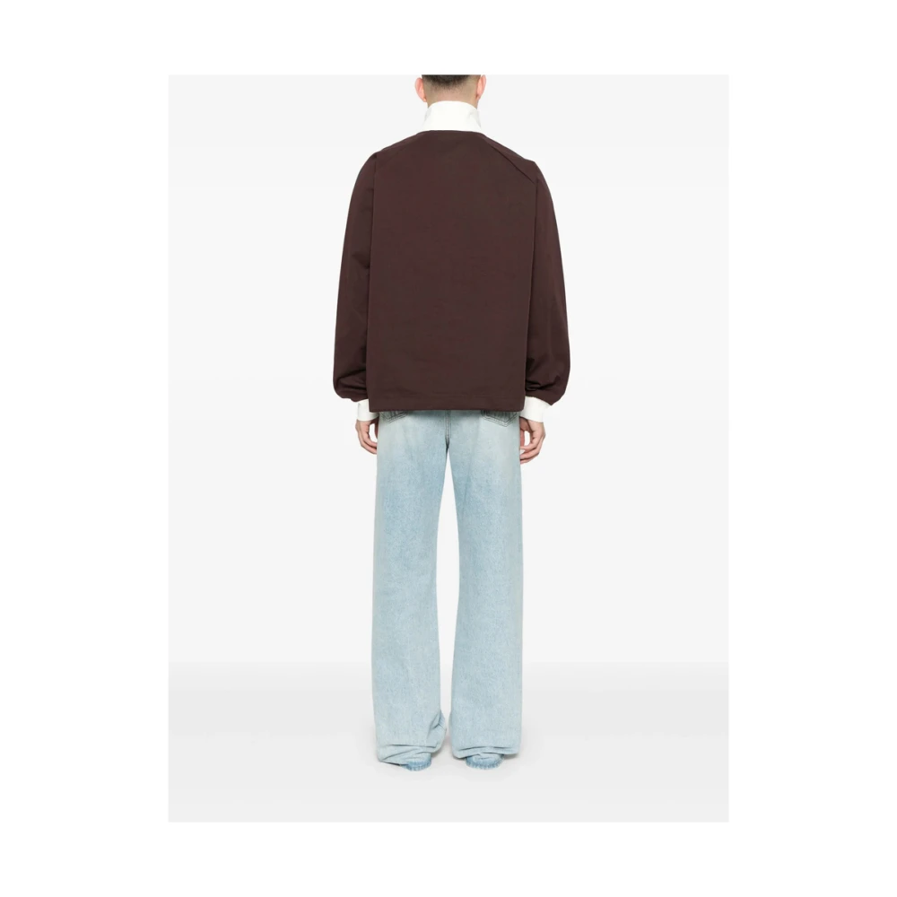 Adidas Bruine Sweater met Rits aan de Voorkant en Aantrekkoord Brown Heren