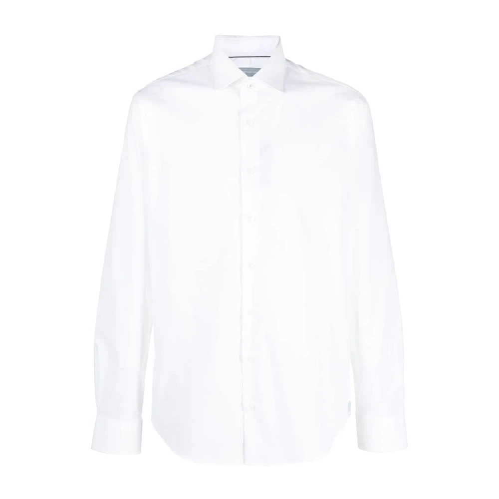 Michael Kors Logo-geborduurd Katoenen Overhemd White Heren