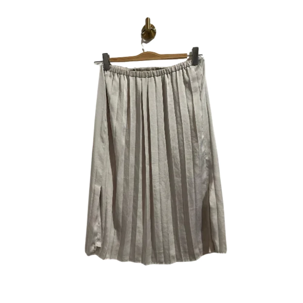 Isabel Marant Pre-owned Grijze Polyester Geplooide Midi Rok Gray Dames