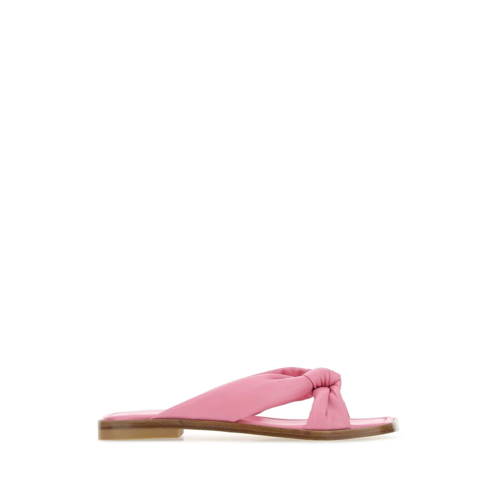Stuart Weitzman Roze Nappa Leren Playa Slippers Pink Dames