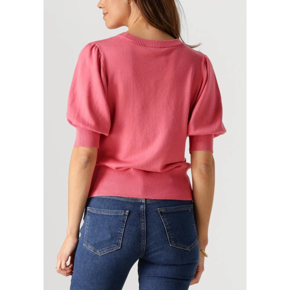 Minus Gebreide Tee voor vrouwen casual en stijlvol Pink Dames