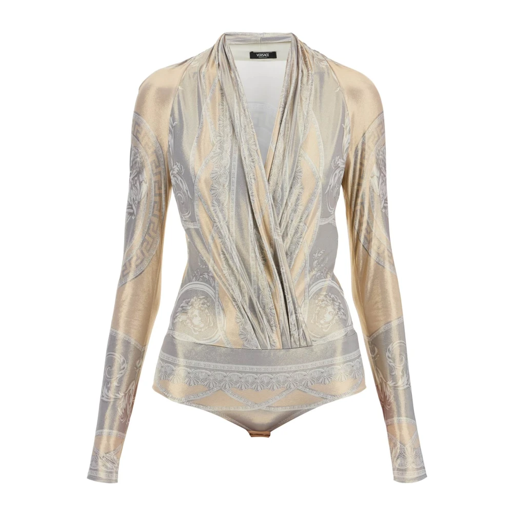 Versace Gelamineerd Jersey Body 'The Cup Of The' Gray Dames