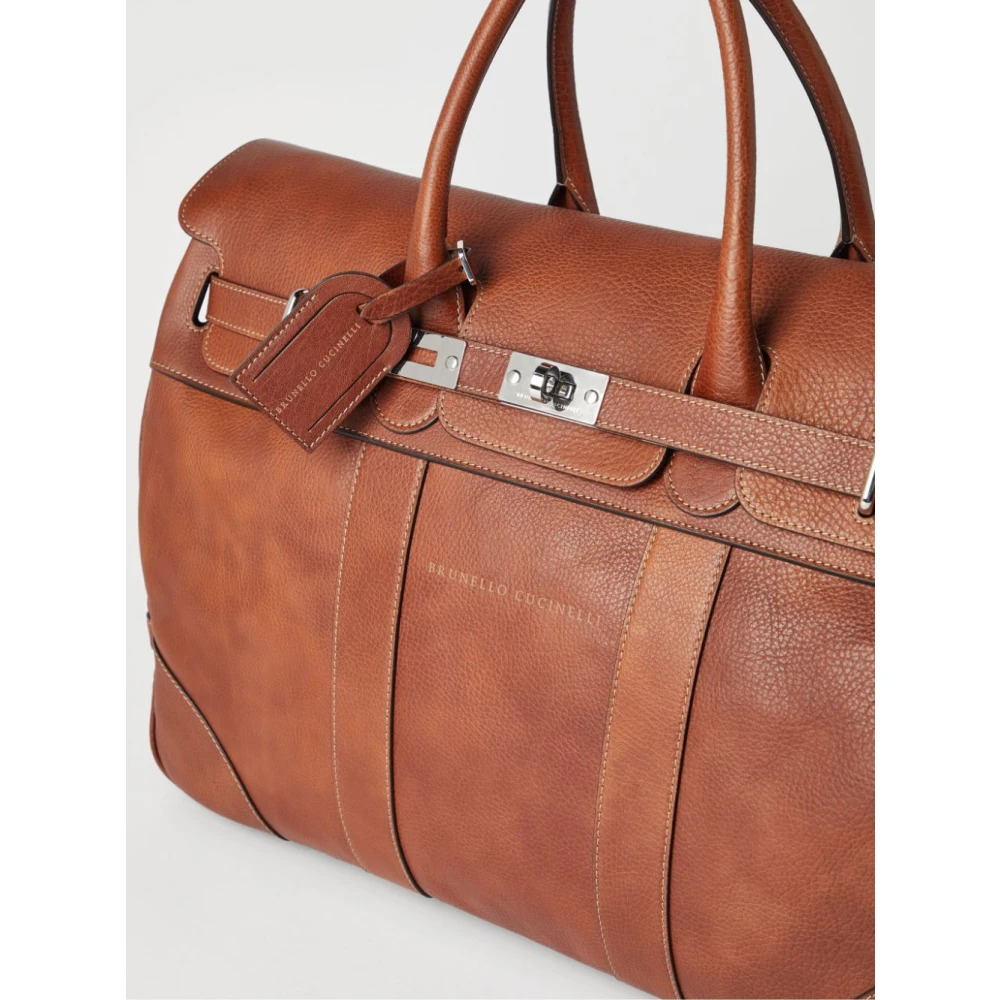 BRUNELLO CUCINELLI Elegante Koffers Collectie Brown Heren