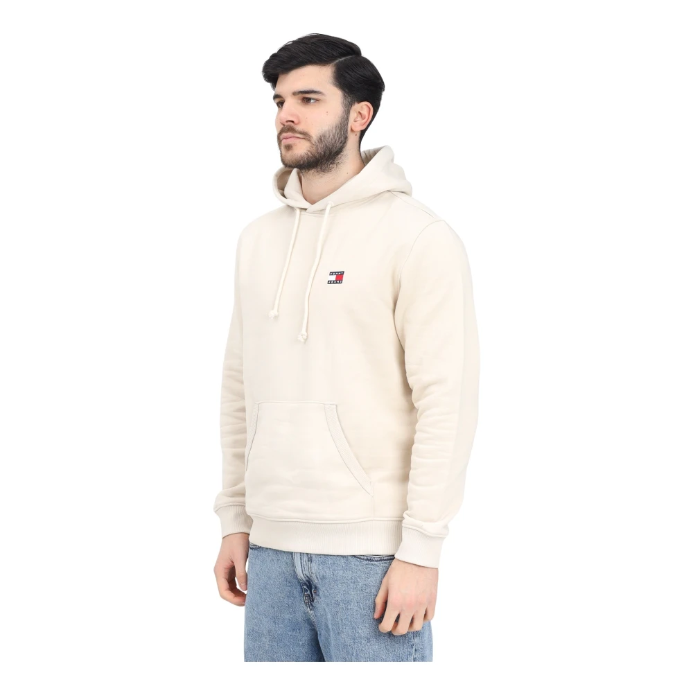 Tommy Jeans Beige hoodie met drop-schouders Beige Heren