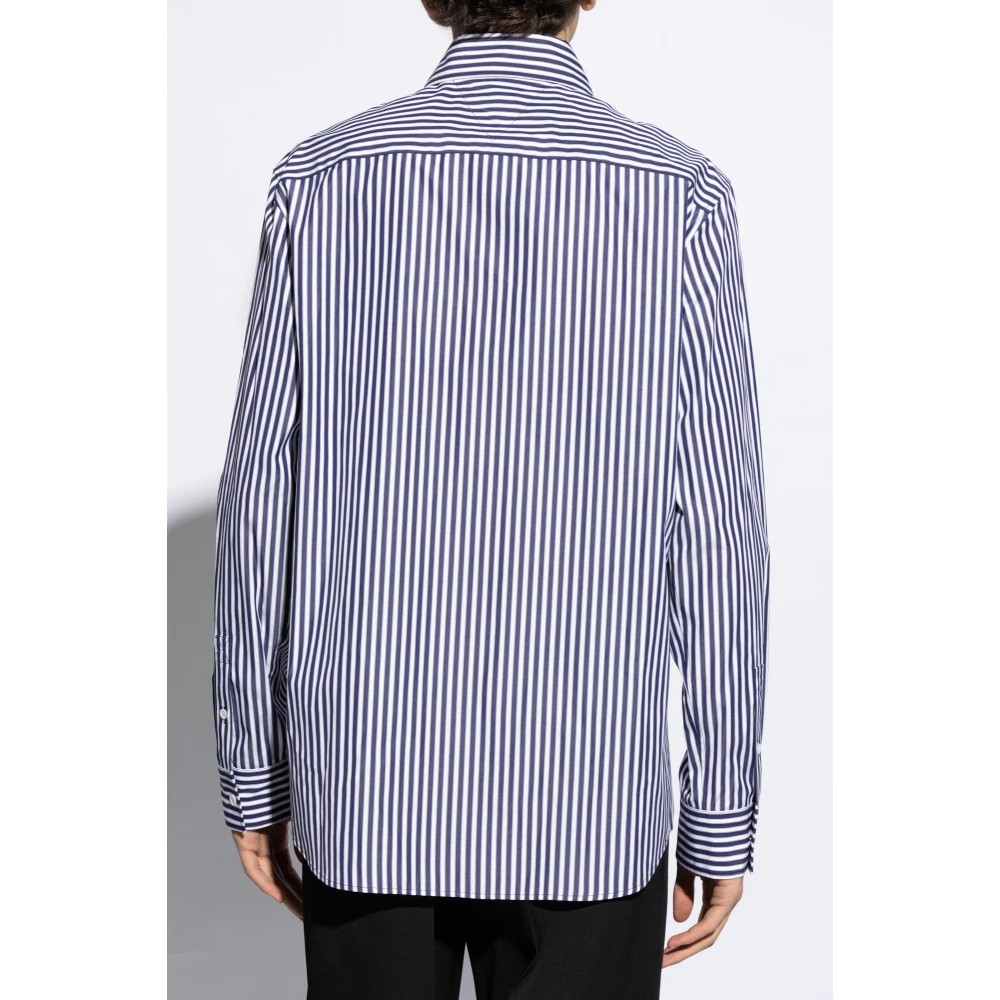 Bottega Veneta Gestreept patroon overhemd Blue Heren