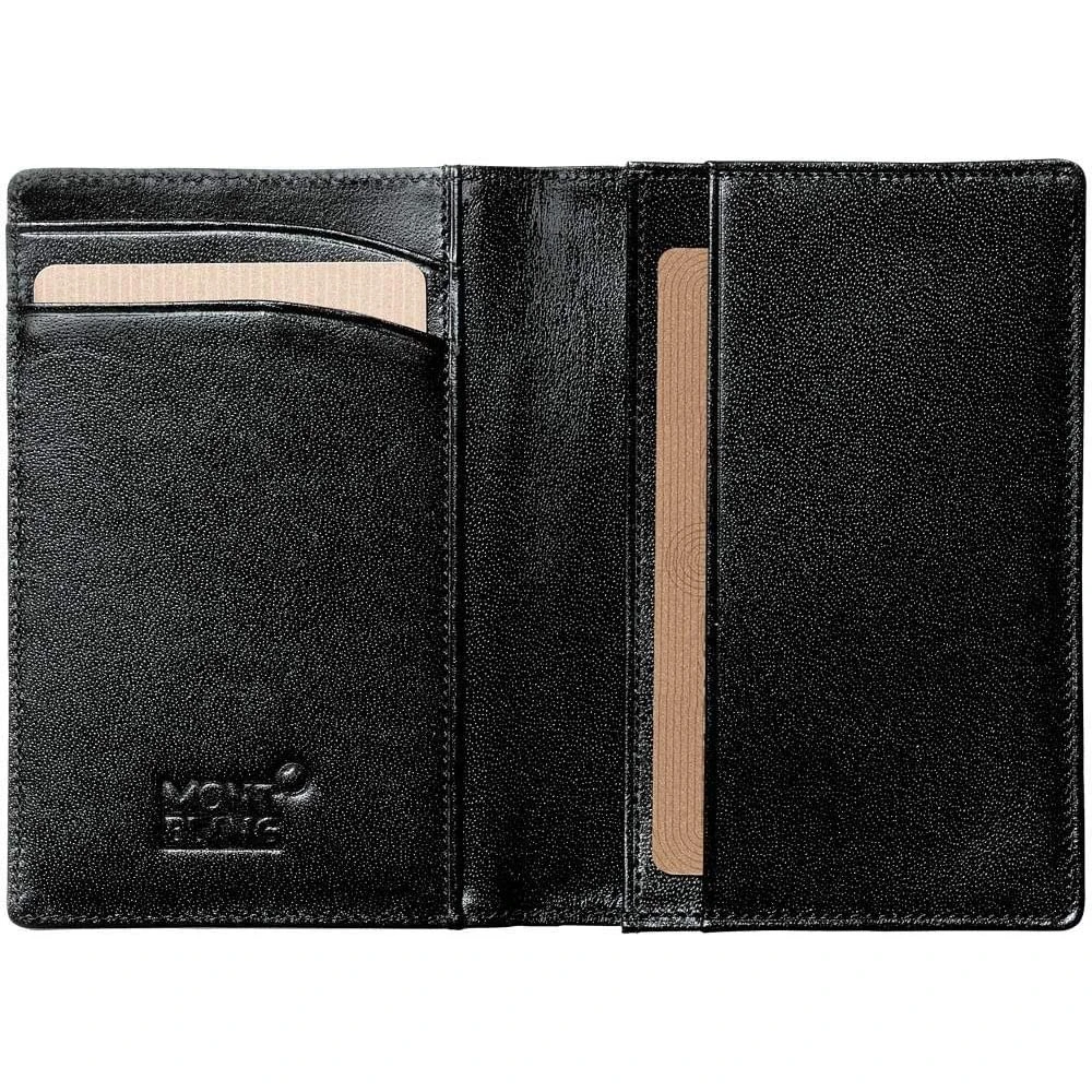 Montblanc Business Card Holder Gusset Black Heren