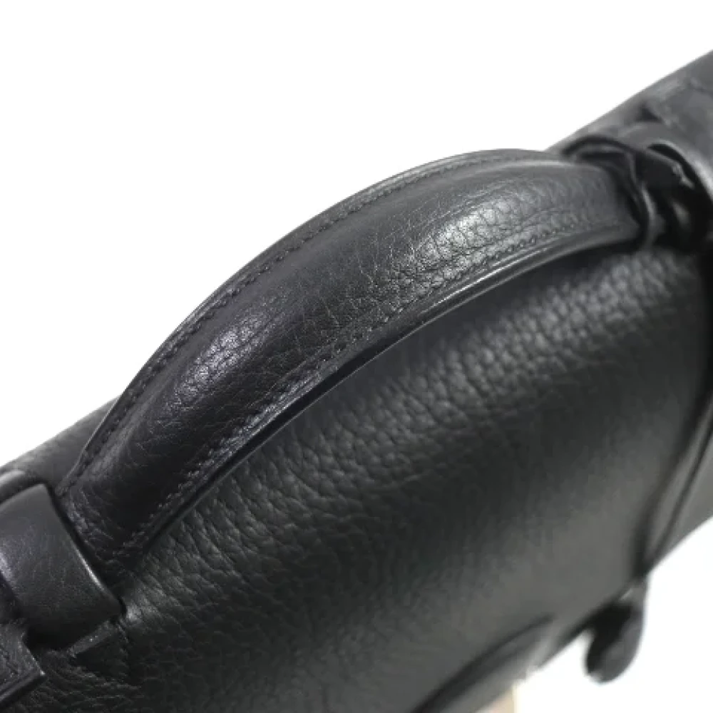 Hermès Vintage Pre-owned Leather briefcases Black Heren