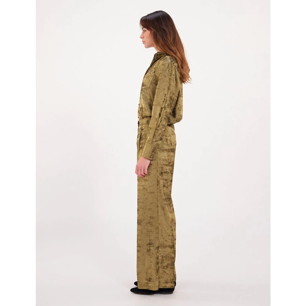 Ines De La Fressange Paris Ernestine gouden lamé broek Yellow Dames