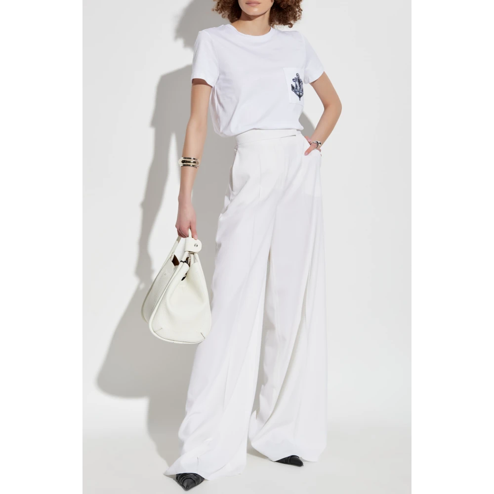 Max Mara T-shirt met zak White Dames