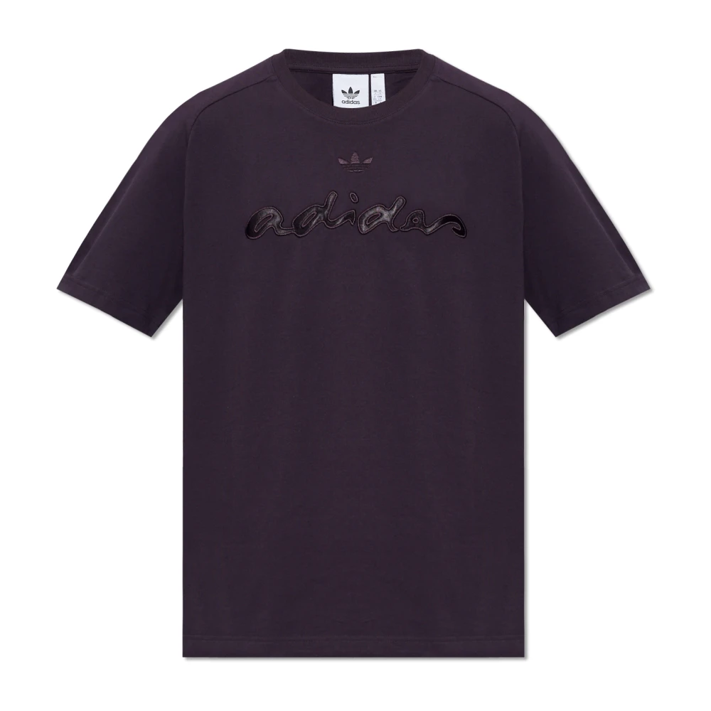 Adidas Originals T-shirt met logo Purple Heren