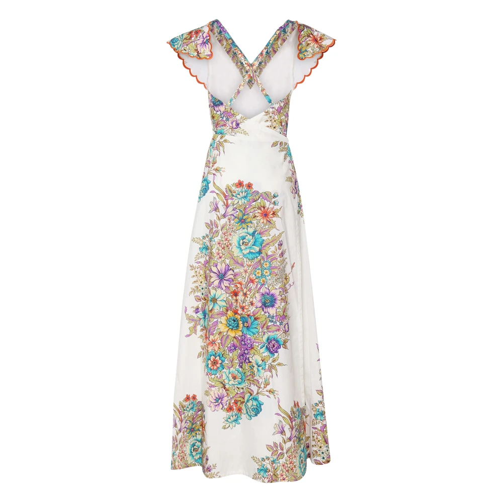 ETRO Bloemen wikkeljurk met gekruiste veters Multicolor Dames