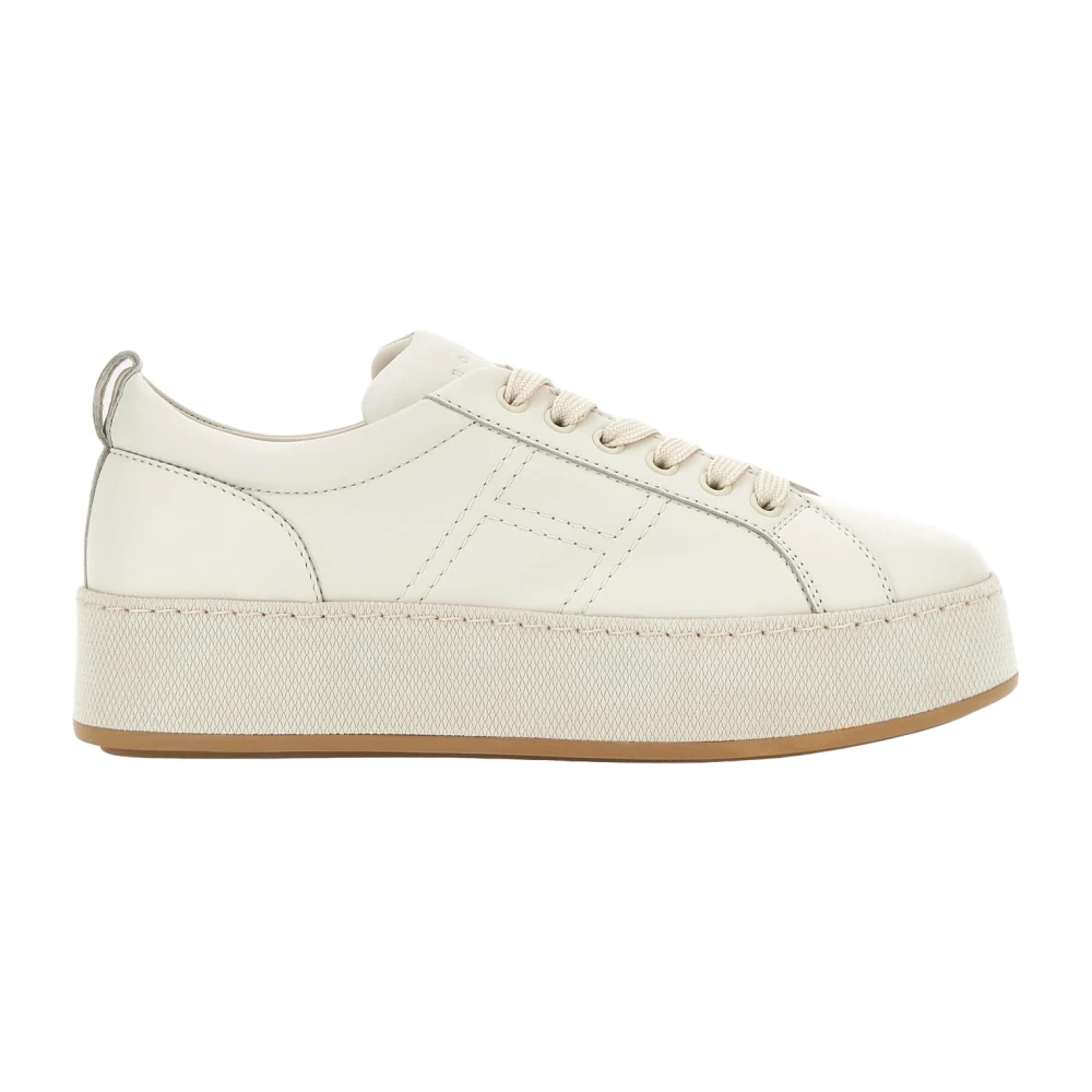Hogan Platte Schoenen Barca Stijl Dames Schoenen Beige