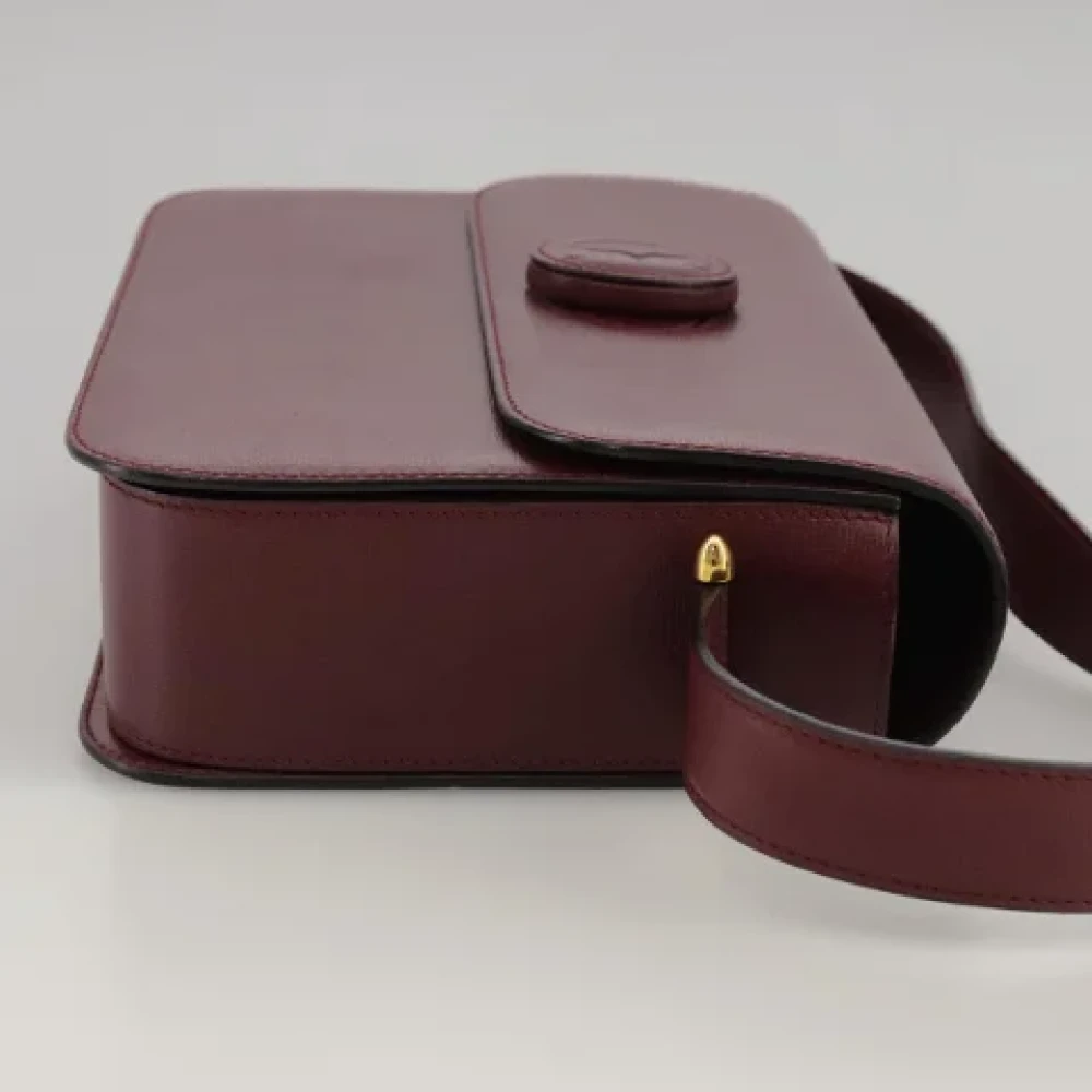 Cartier Vintage Pre-owned Leather shoulder-bags Red Dames