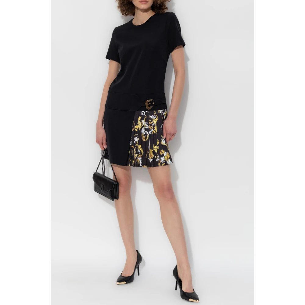 Versace Jeans Couture Jurk met decoratieve applicatie Black Dames
