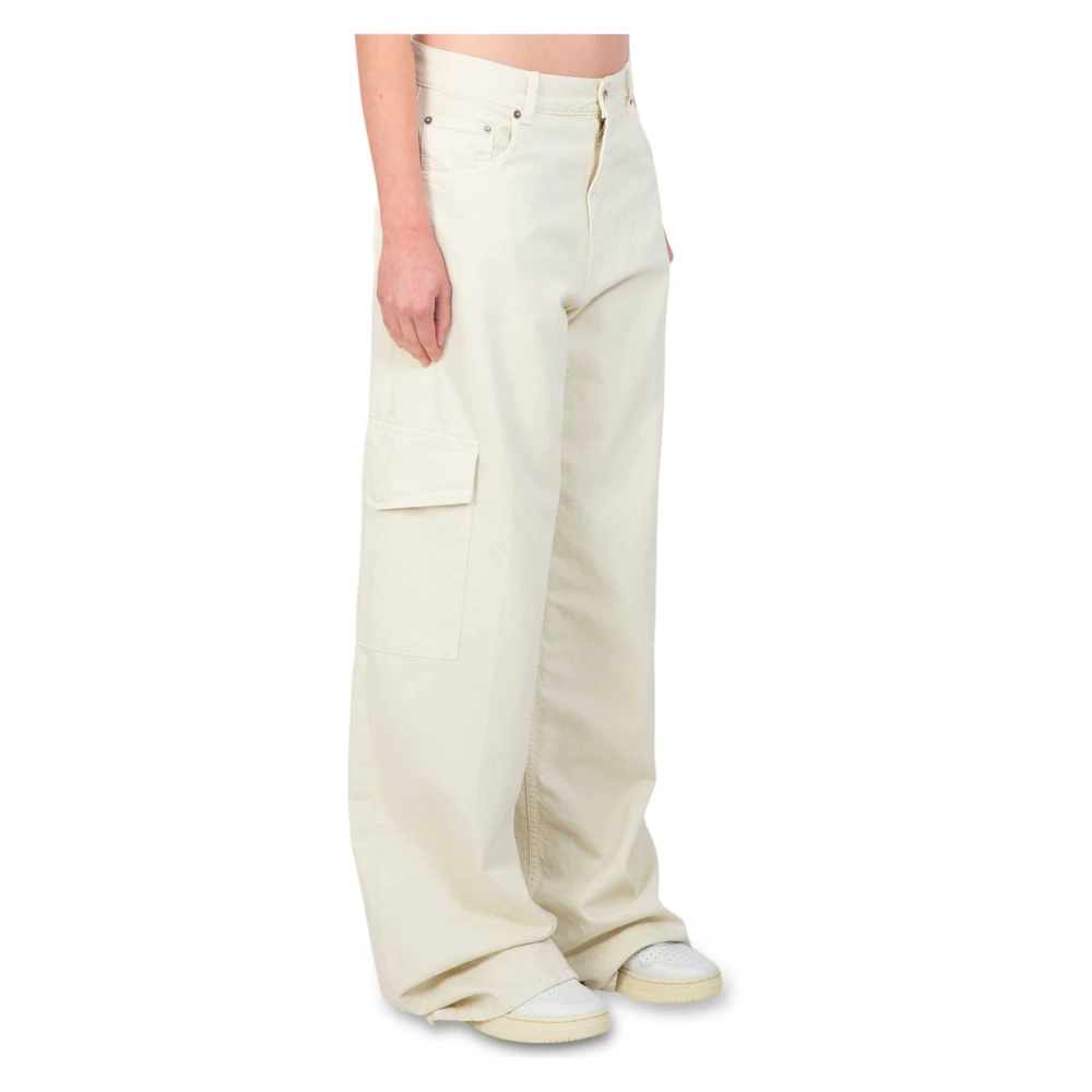 Haikure Twill Cargo Broek in Bethany Stijl White Dames