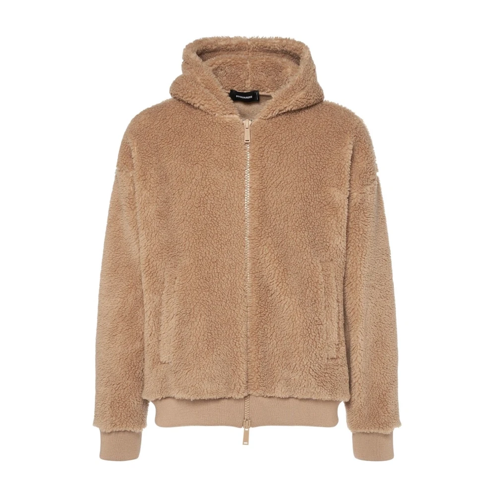 Dsquared2 Teddy Zippad Hoodie Beige, Herr