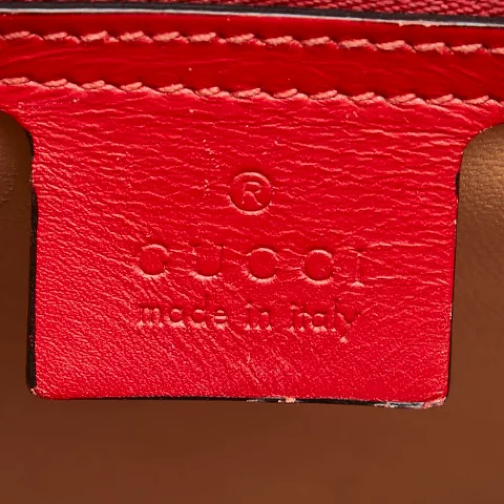 Gucci Vintage Pre-owned Leather handbags Red Dames
