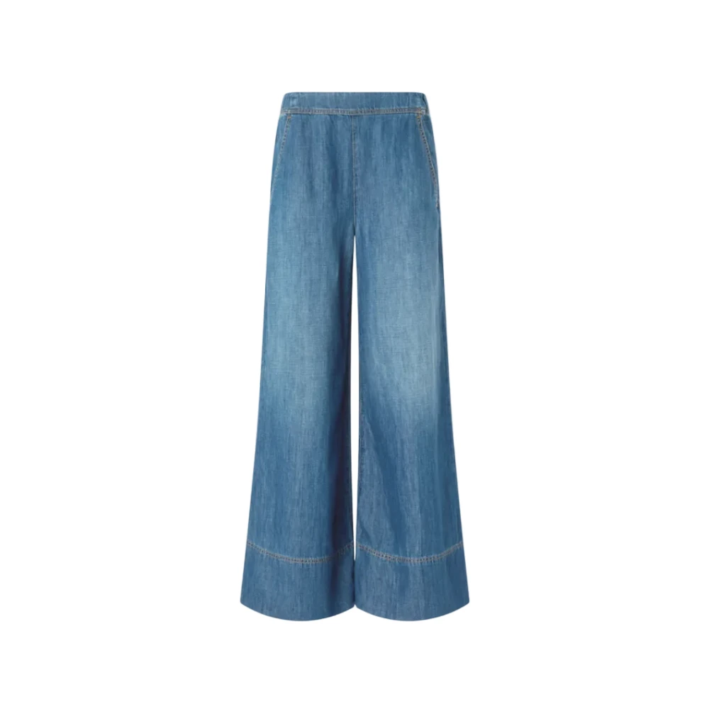 Pinko , Wide Jeans, Female, Blue, Xl, Wide-Leg Jeans