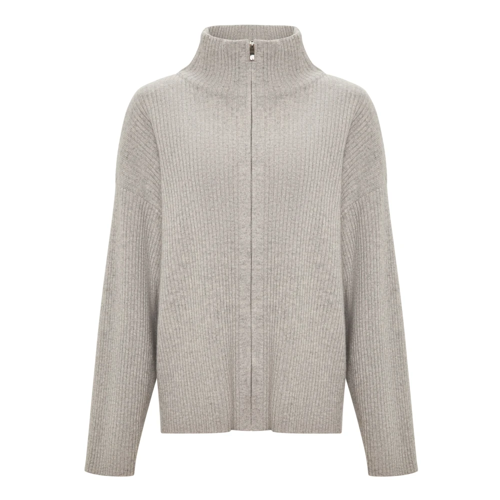 Cesare Gaspari Elegant Merino Zip-Up Sweater Alice Gray Dames