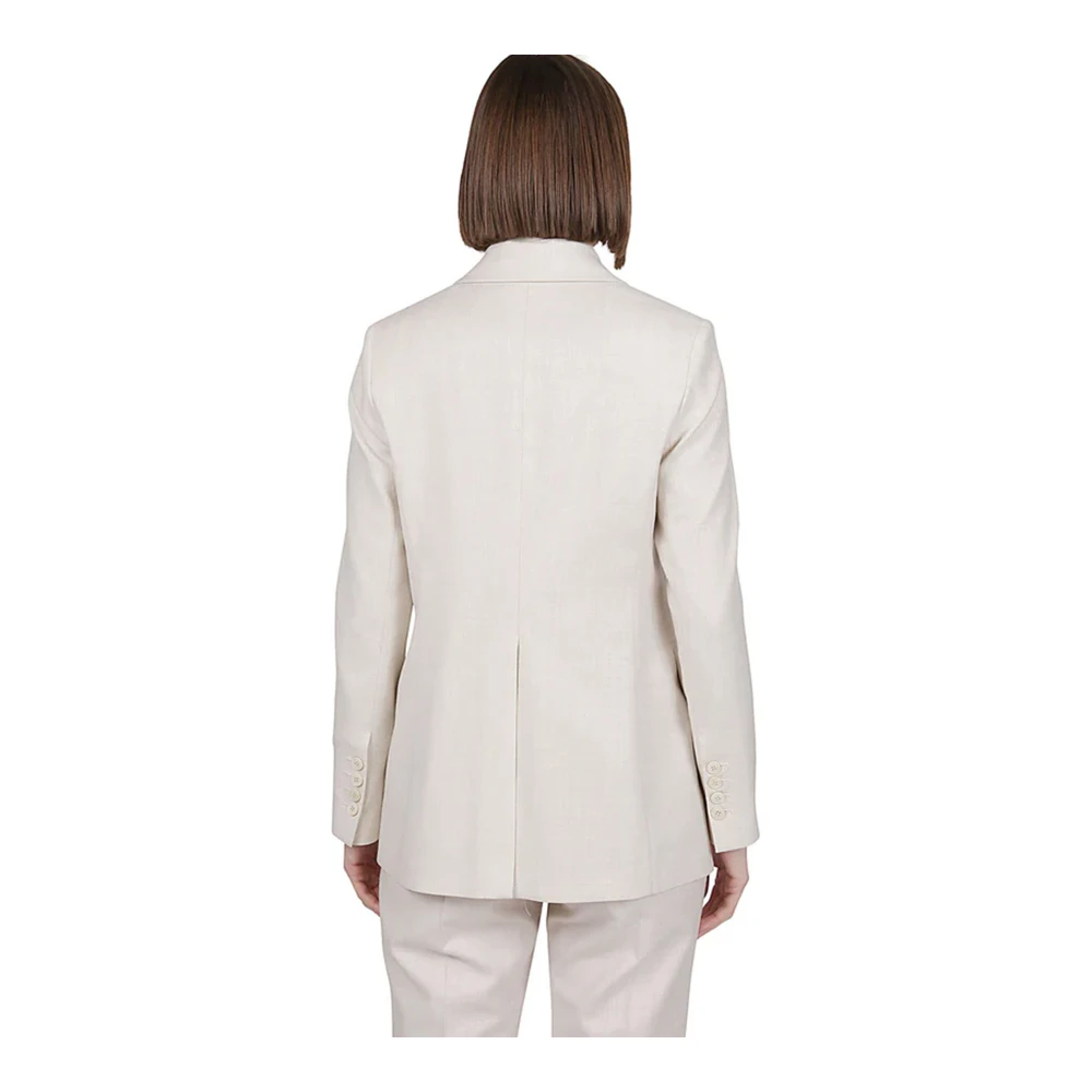 Eleventy Room Flanellen Jas met Lurex-draad Beige Dames