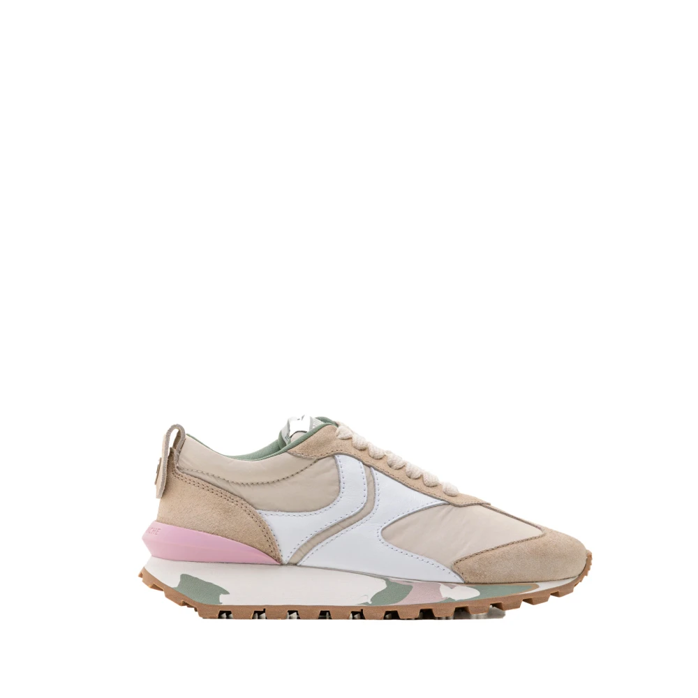 Voile blanche Beige Witte Sneaker Beige Dames