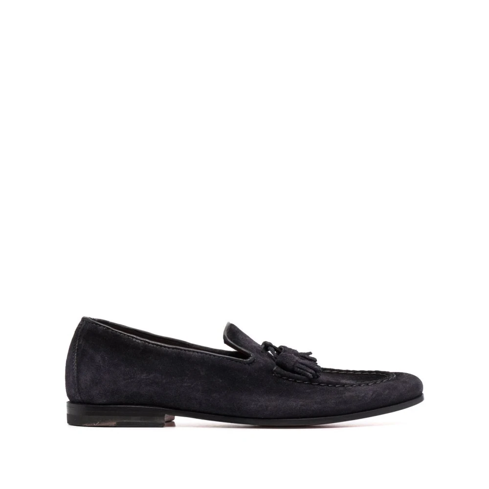 Blue suede hot sale tassel loafers