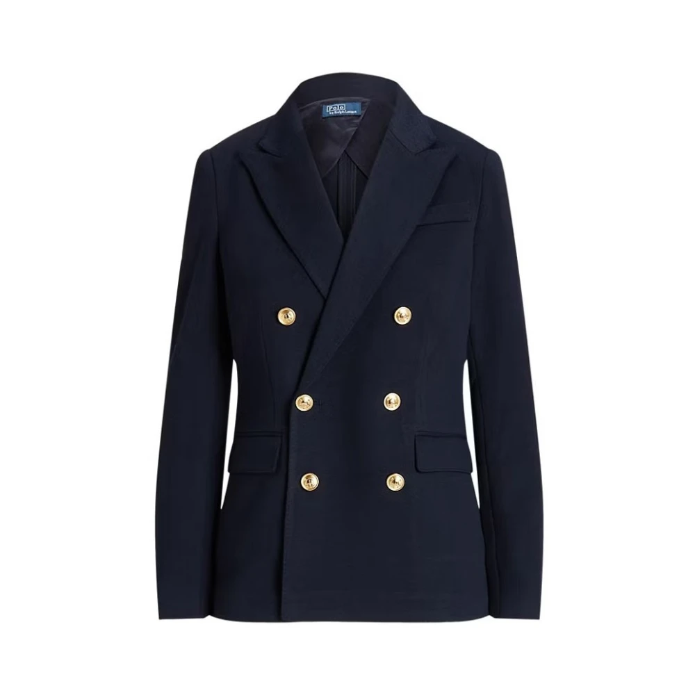 Bilde av Knit Double-Breasted Blazer - Park Avenue Navy Blå US 12