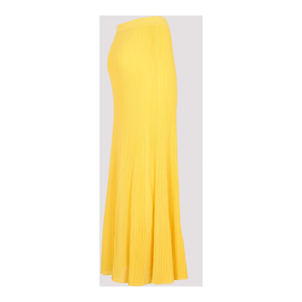 Gabriela Hearst Gele Wol Eula Rok Yellow Dames