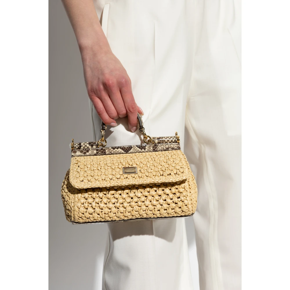 Dolce & Gabbana Sicily Kleine schoudertas Beige Dames