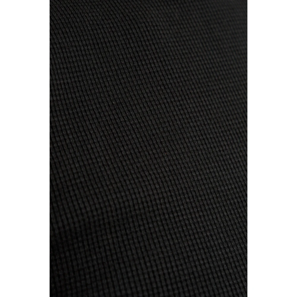 Entire Studios T-shirt Micro Waffle Black Dames